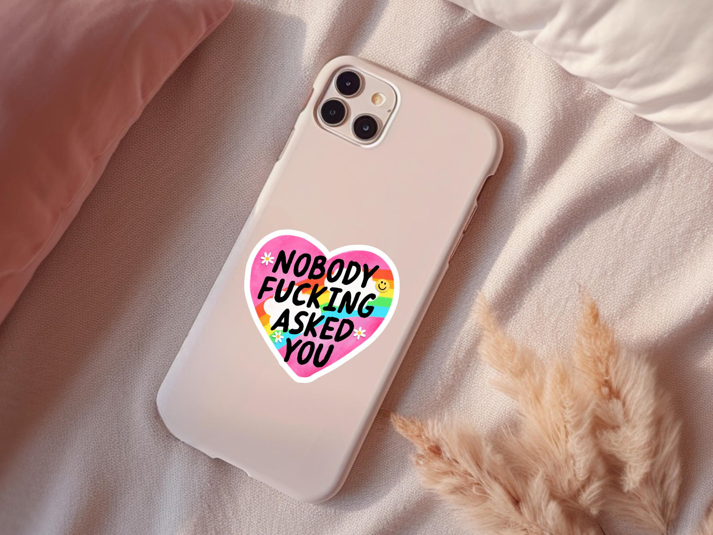 Nobody Fucking Asked You Heart Sticker
