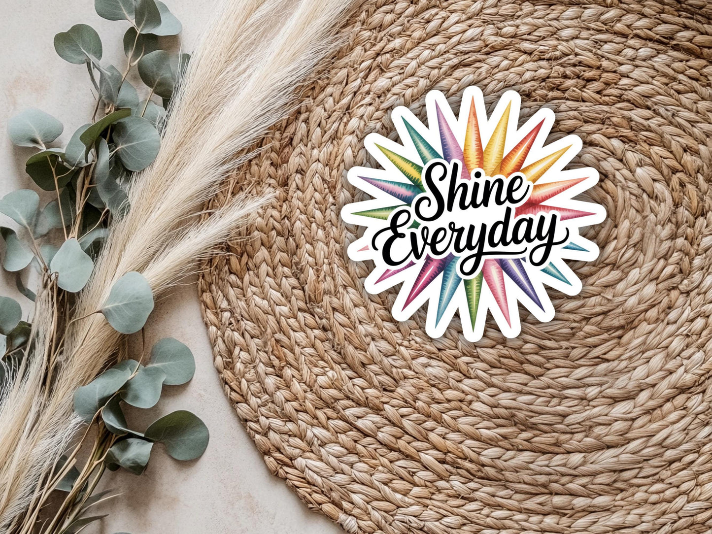 Shine Everyday Colorful Sun Sticker