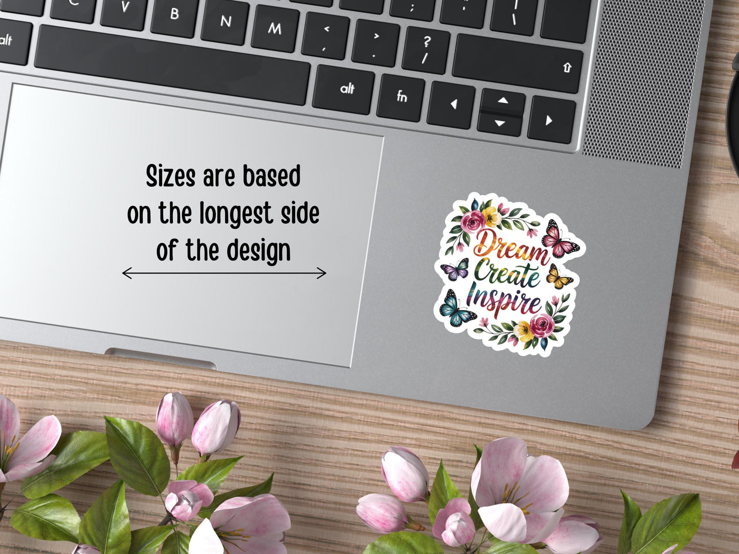 Dream Create Inspire Floral Sticker