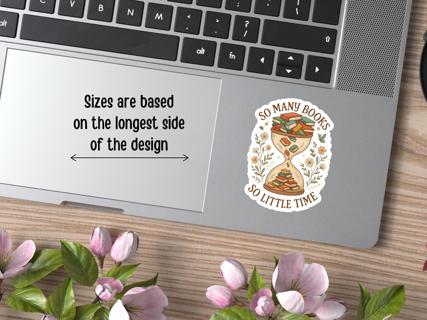 So Many Books So Little Time Hourglass Sticker