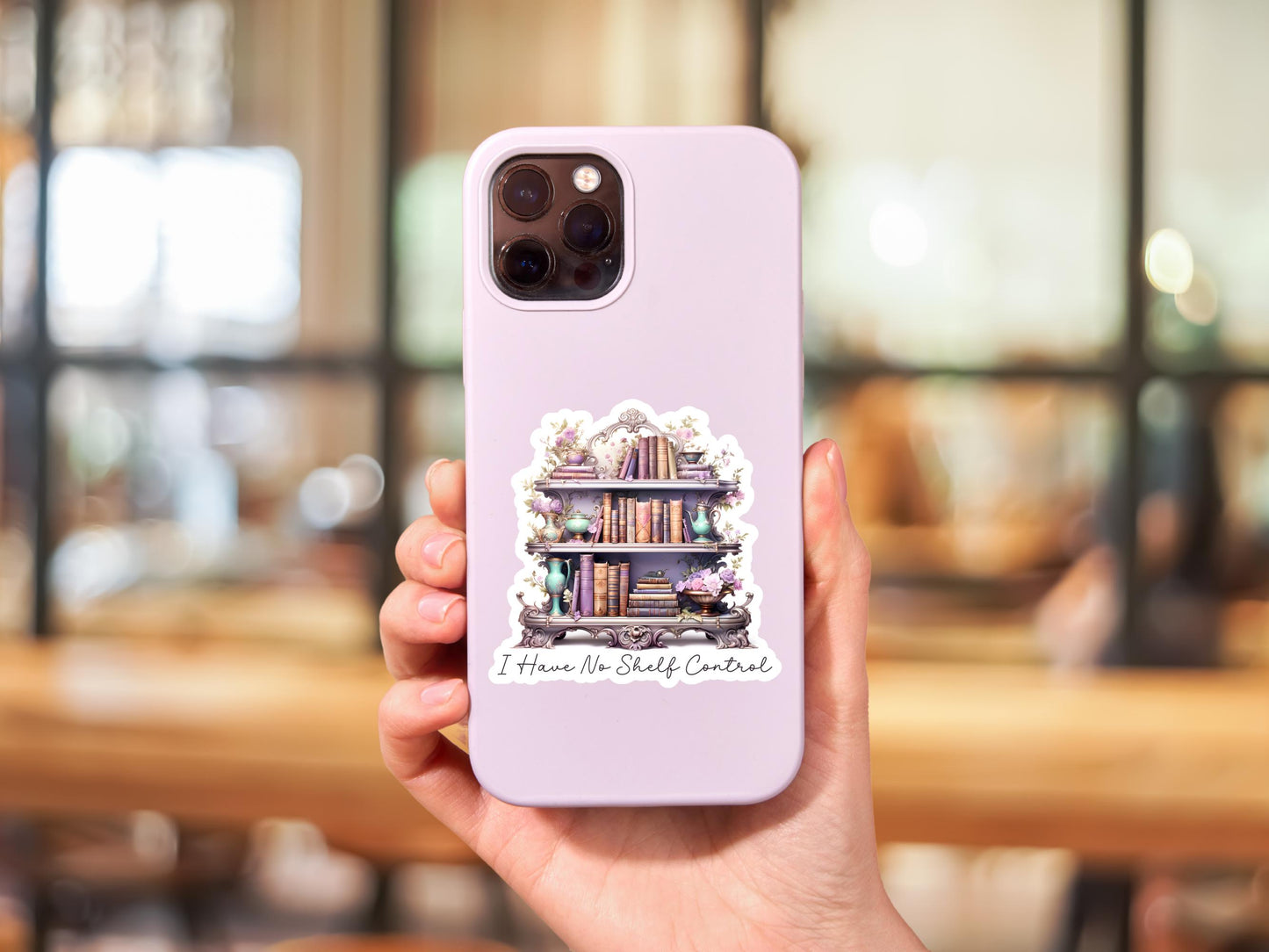 I Have No Shelf Control Vintage Bookshelf Sticker