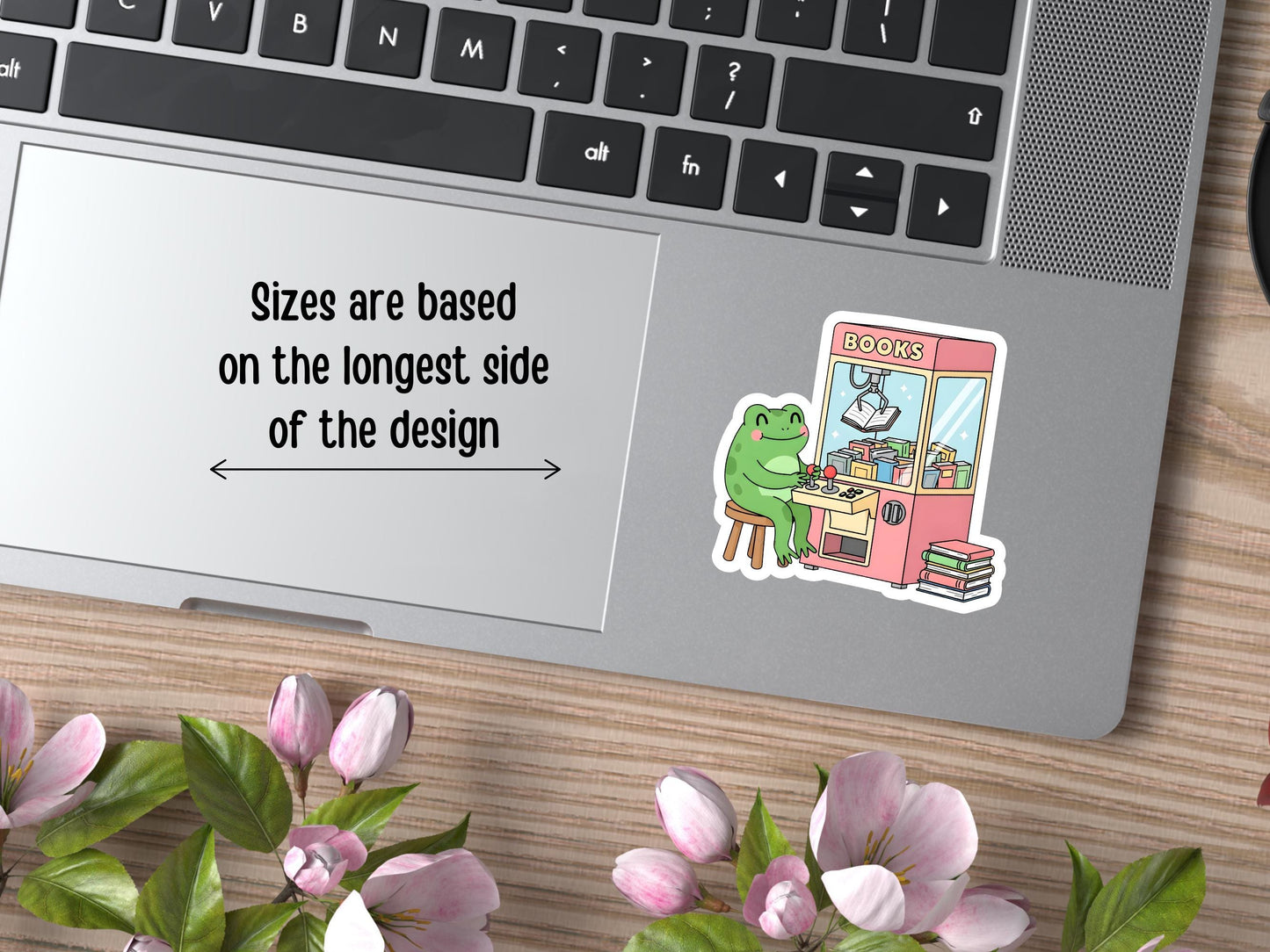 Frog And Books Claw Machine Sticker