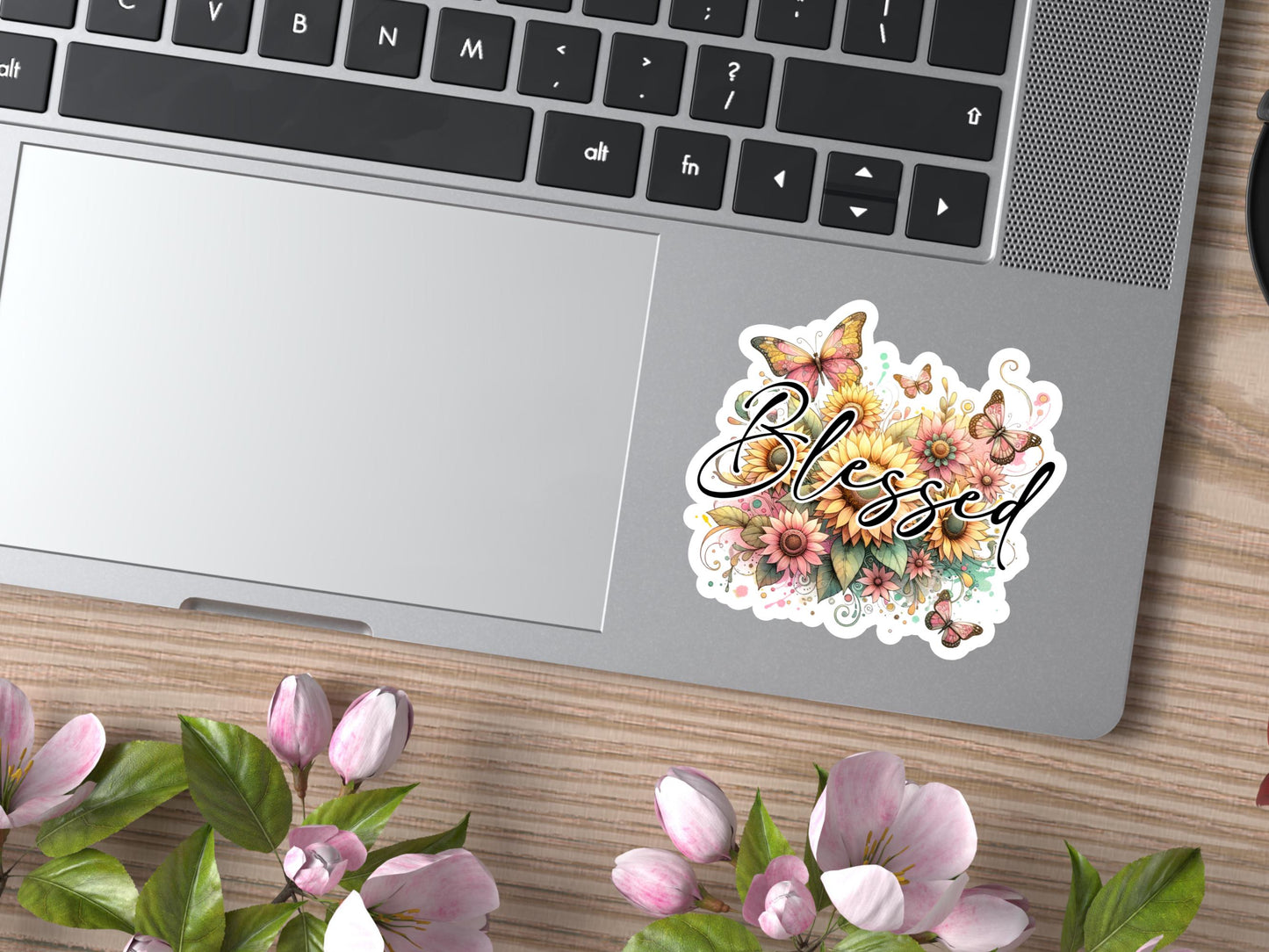 Blessed Sunflowers And Butterflies Sticker