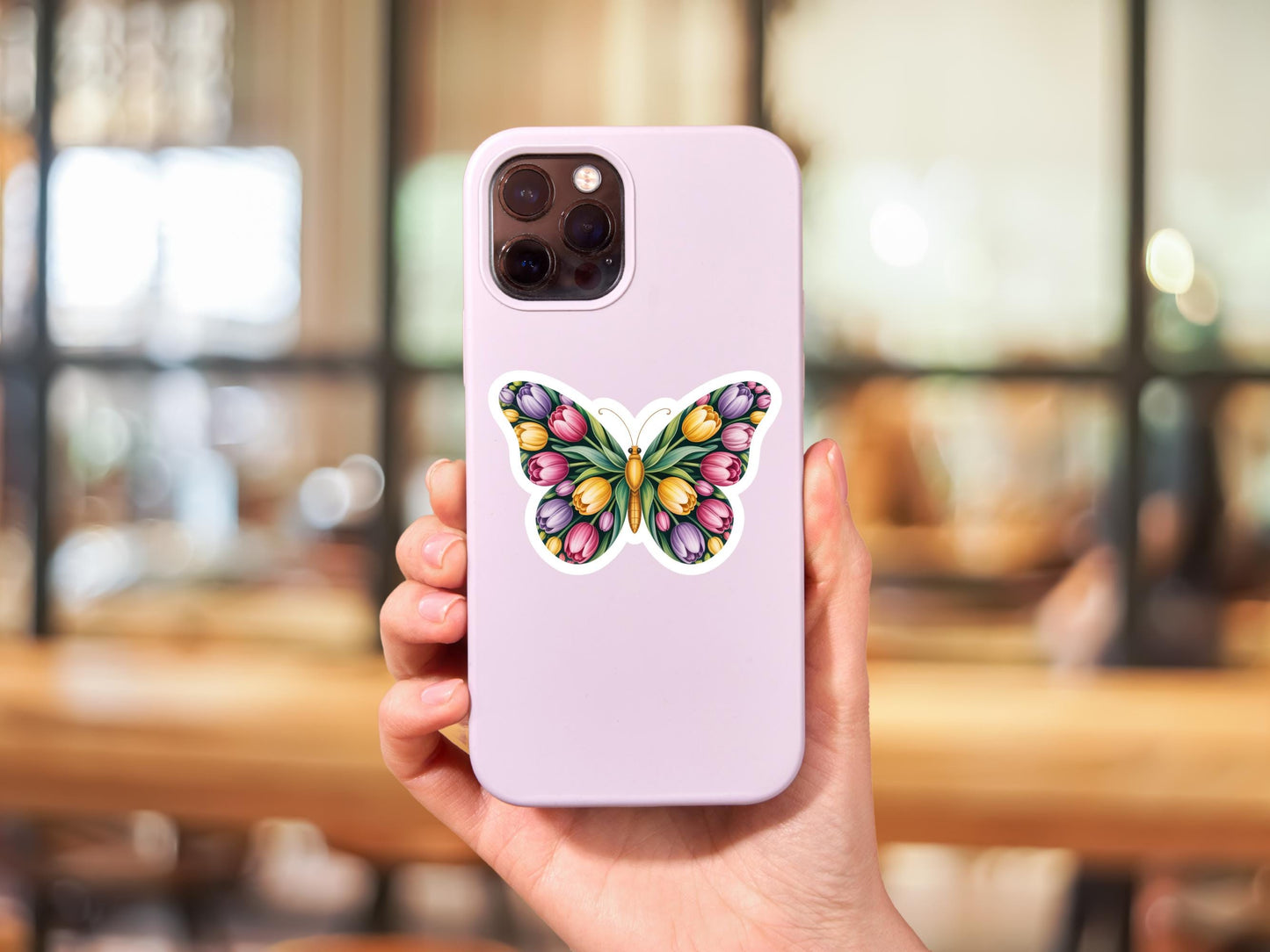 Tulip Butterfly Sticker