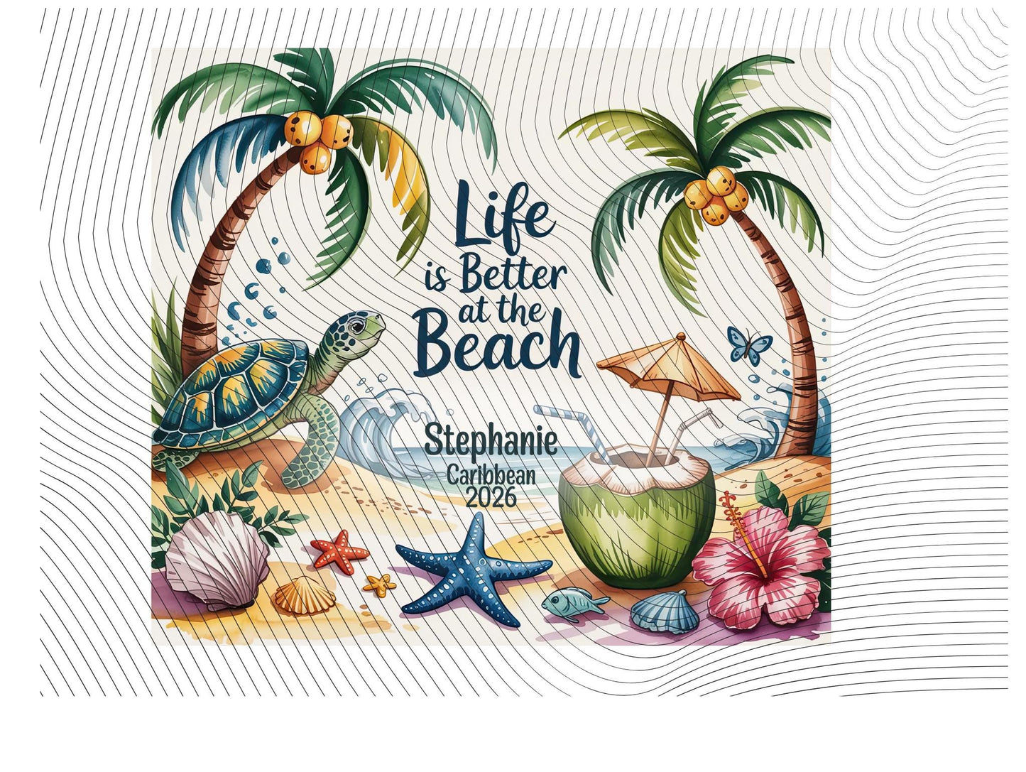 Life Is Better At The Beach Personalized 20oz Tumbler