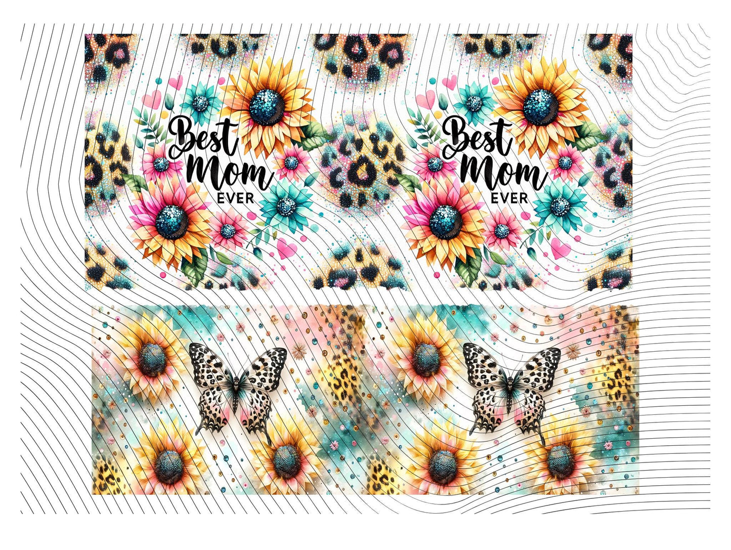 Best Mom Ever Sunflower And Leopard Print 40oz Tumbler