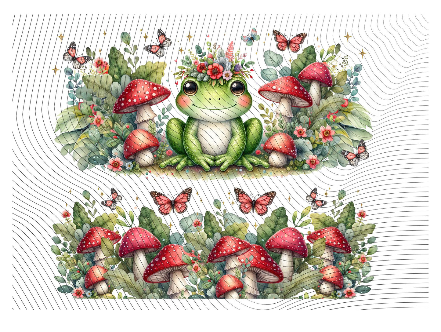 Cute Frog And Mushrooms 40oz Tumbler