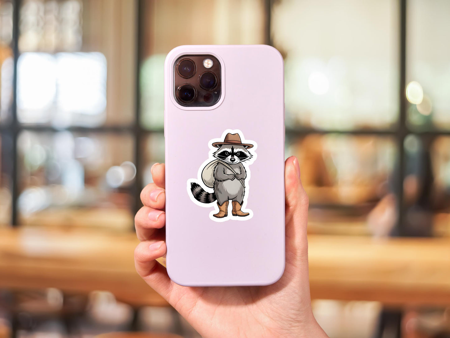 Western Raccoon Sticker