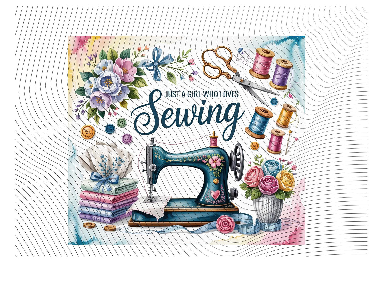 Just A Girl Who Loves Sewing 20oz Tumbler