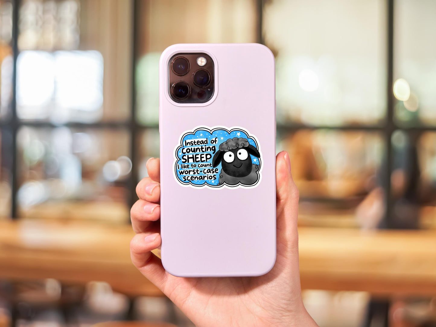 Instead Of Counting Sheep I Like To Count Worst Case Scenarios Sticker