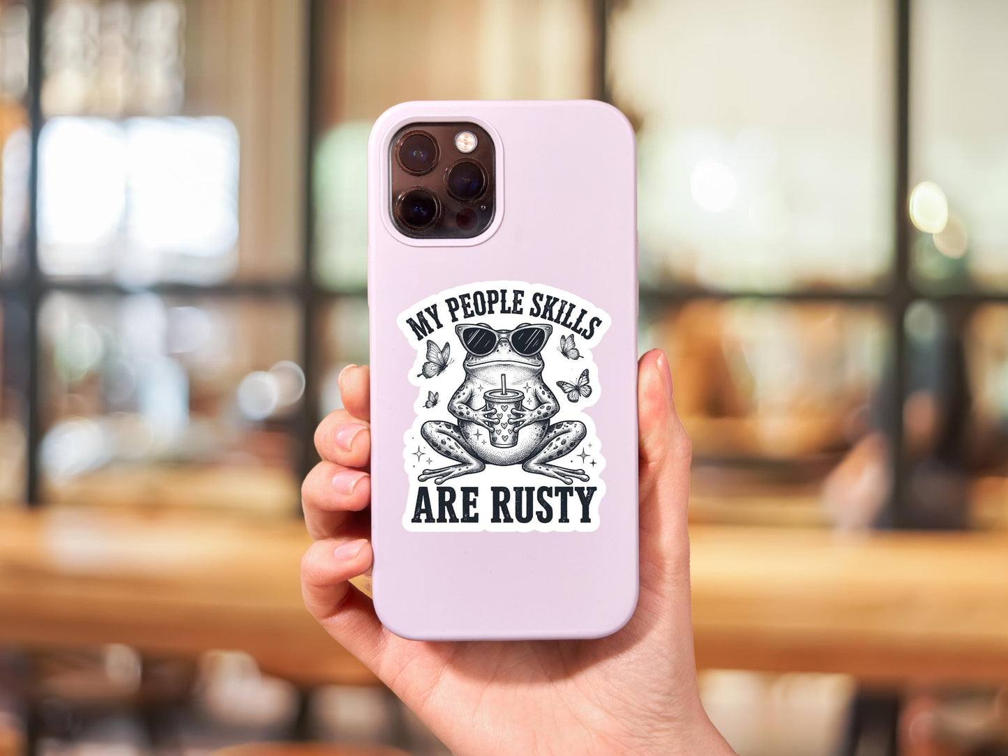 My People Skills Are Rusty Frog Sticker