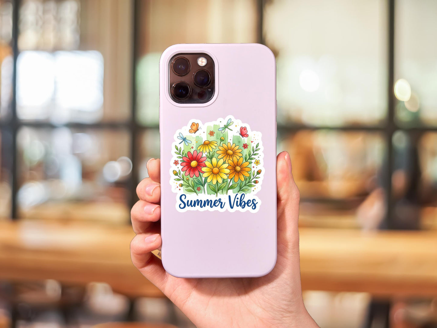 Summer Vibes Floral Sticker