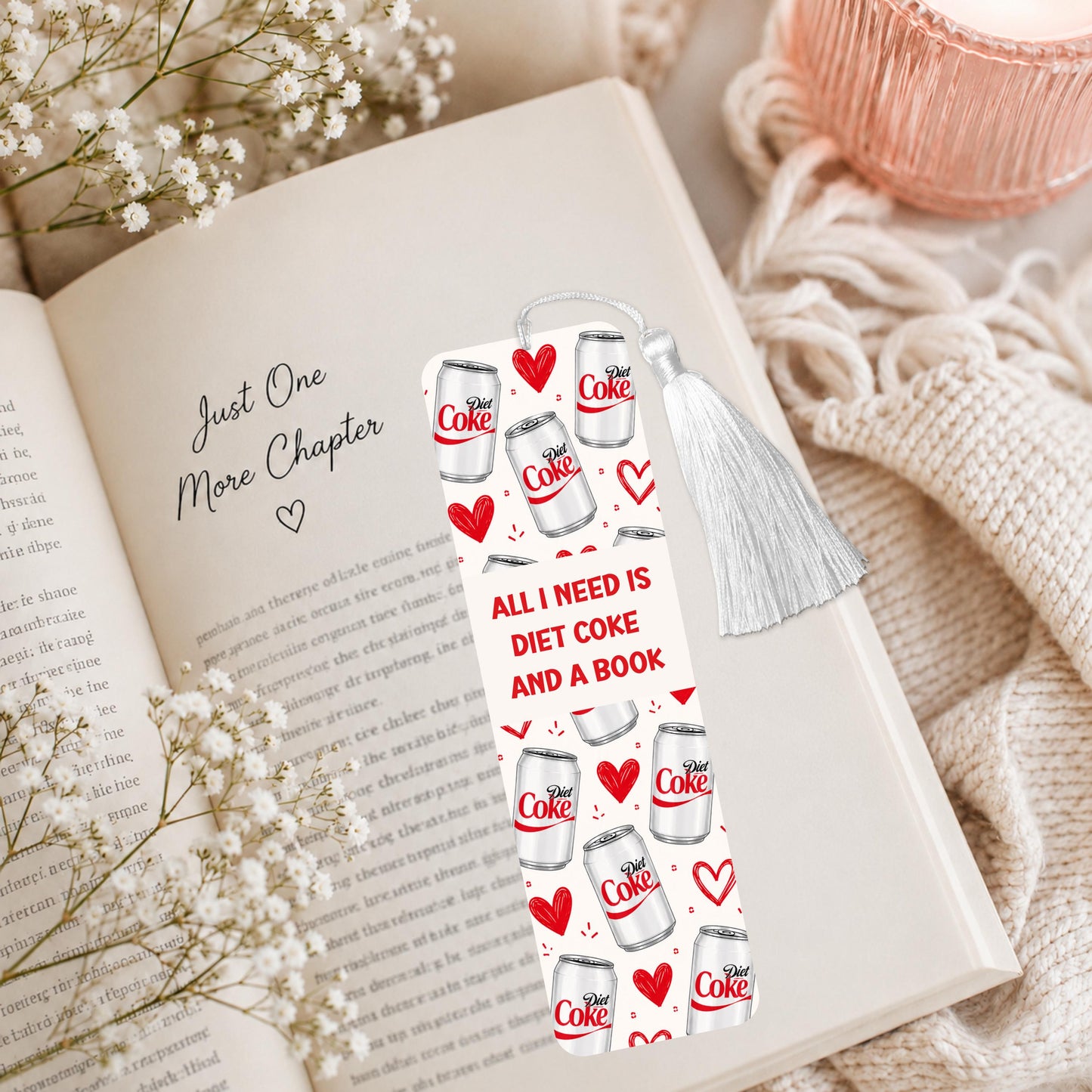 All I Need Is A DC Soda And A Book Aluminum Bookmark
