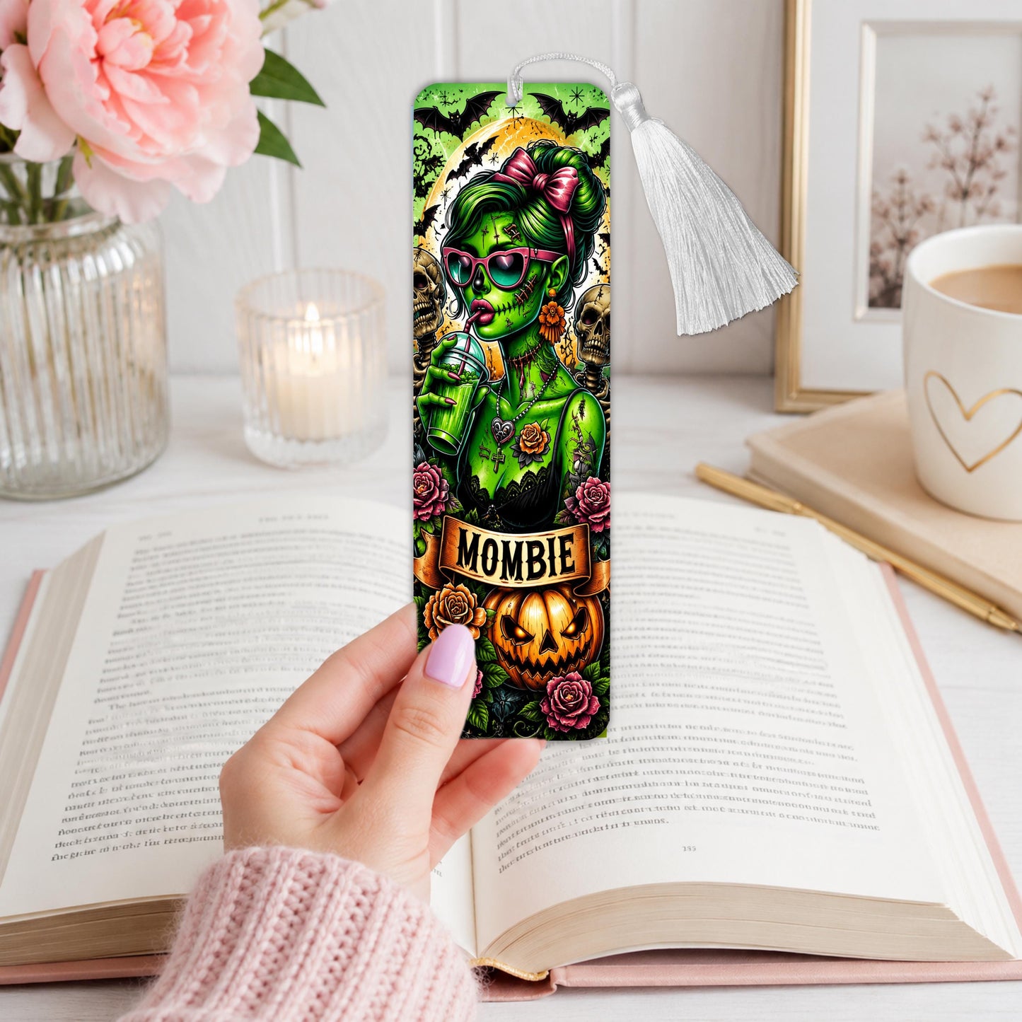 Mombie Halloween Aluminum Bookmark