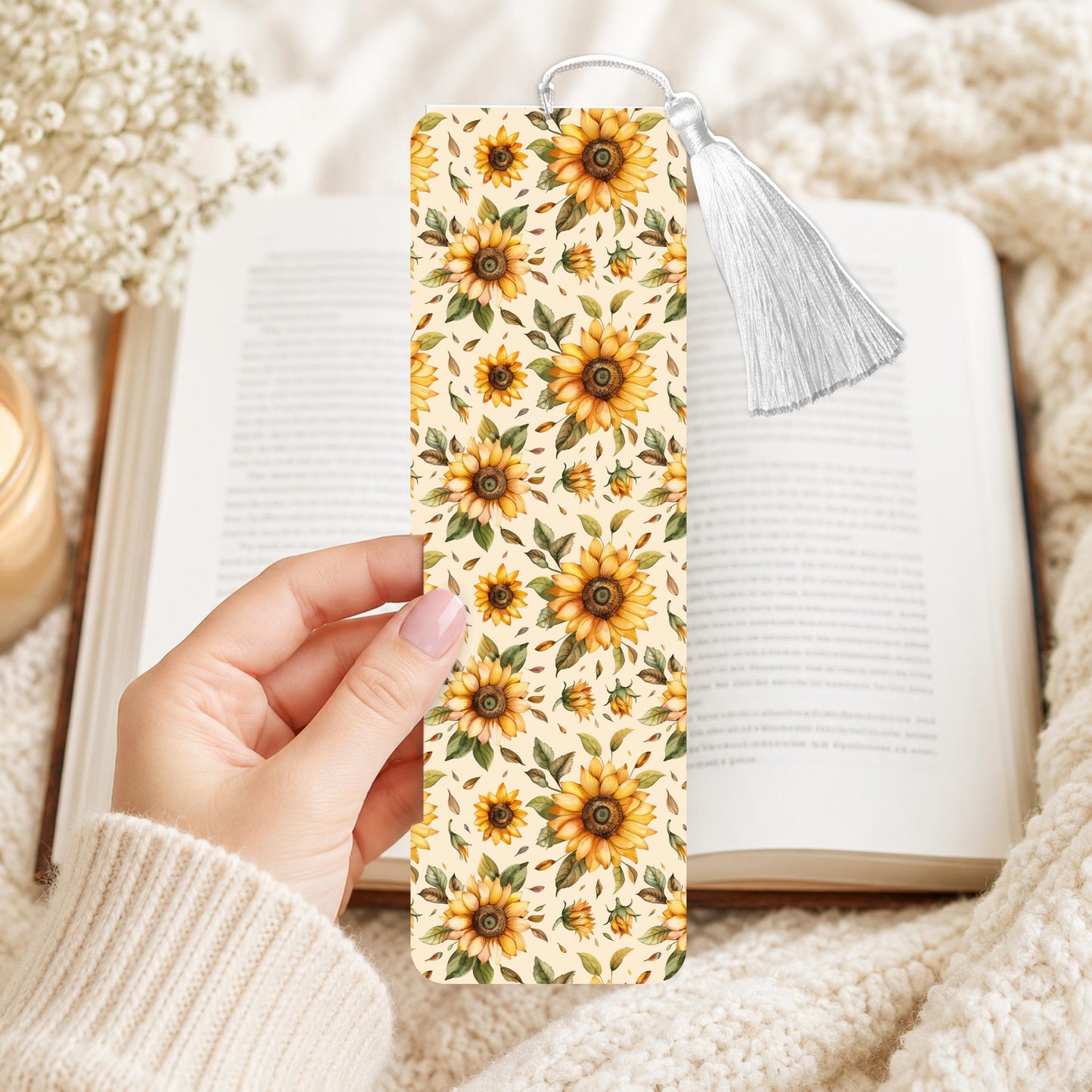 Sunflowers Aluminum Bookmark