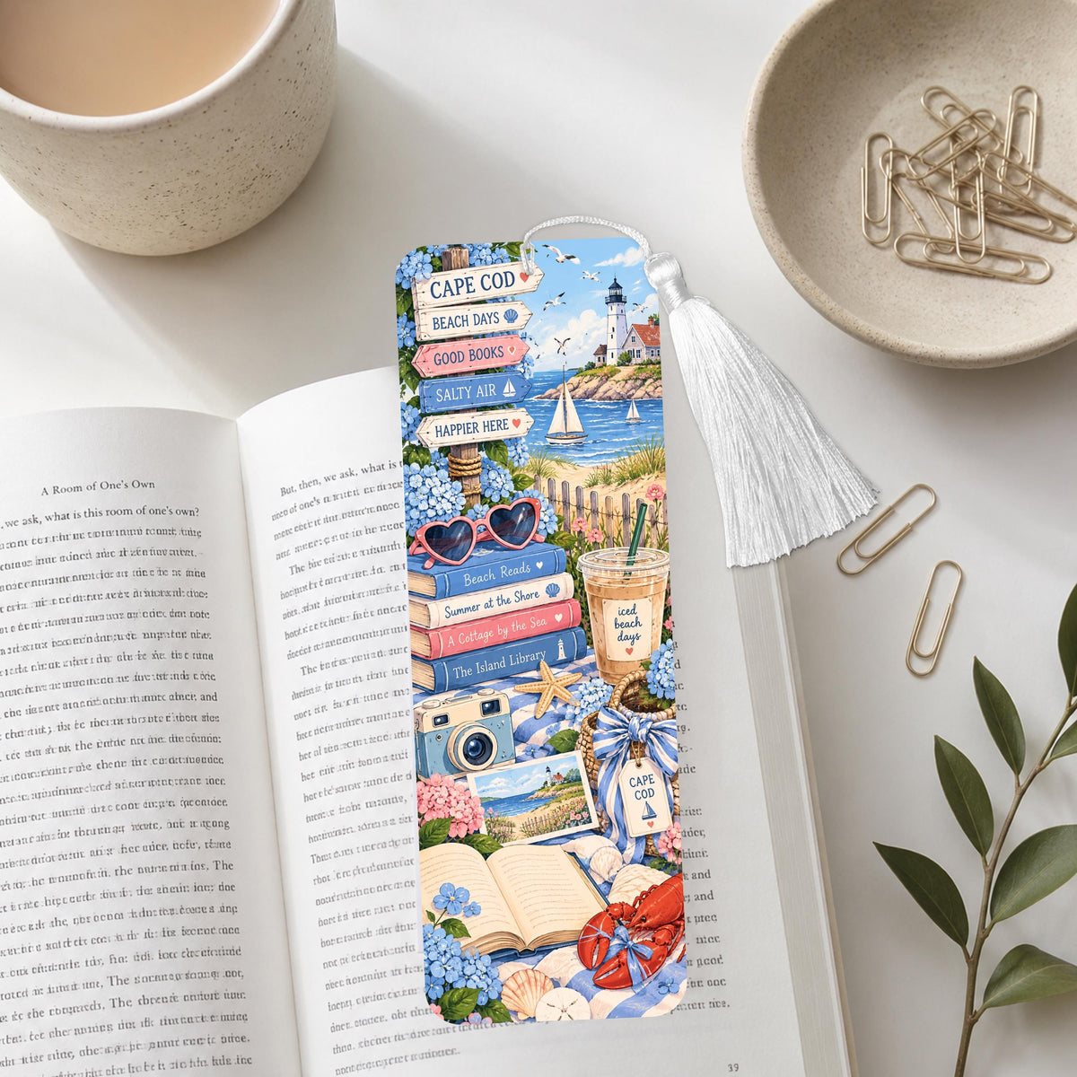 Bookish Cape Cod Aluminum Bookmark