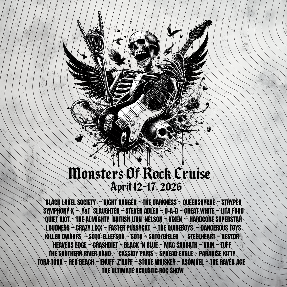 Monsters Of Rock Cruise Personalized 20oz Skinny Tumbler