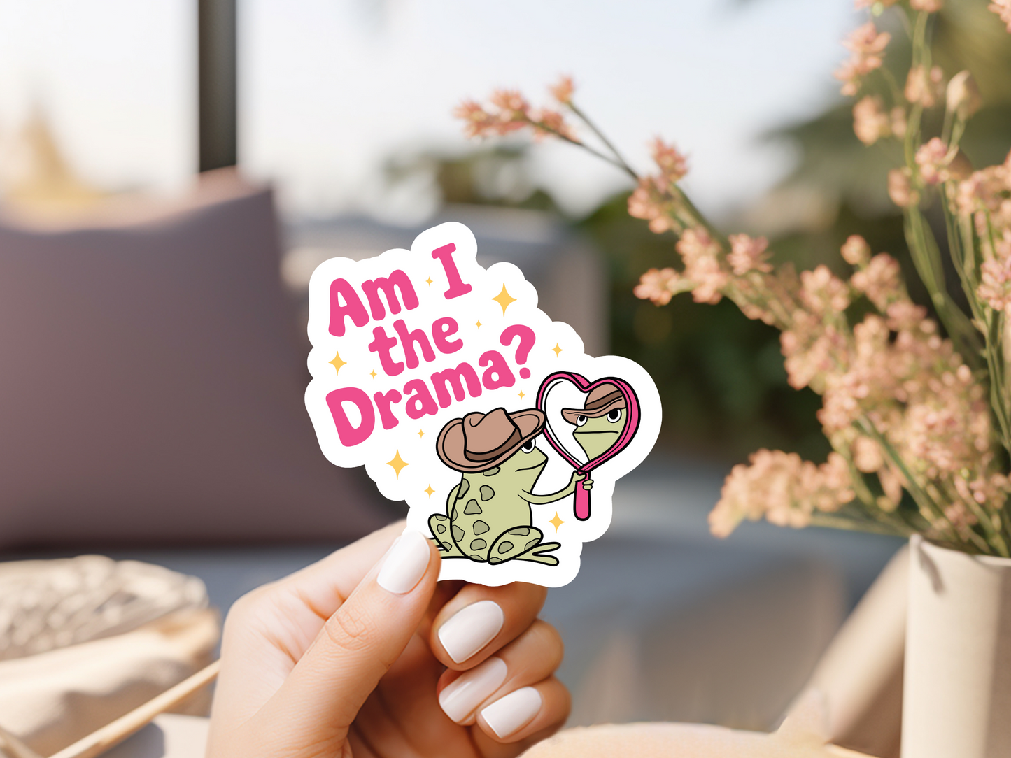 Am I The Drama Frog Sticker