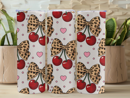 Red Cherries and Bow 20oz Tumbler
