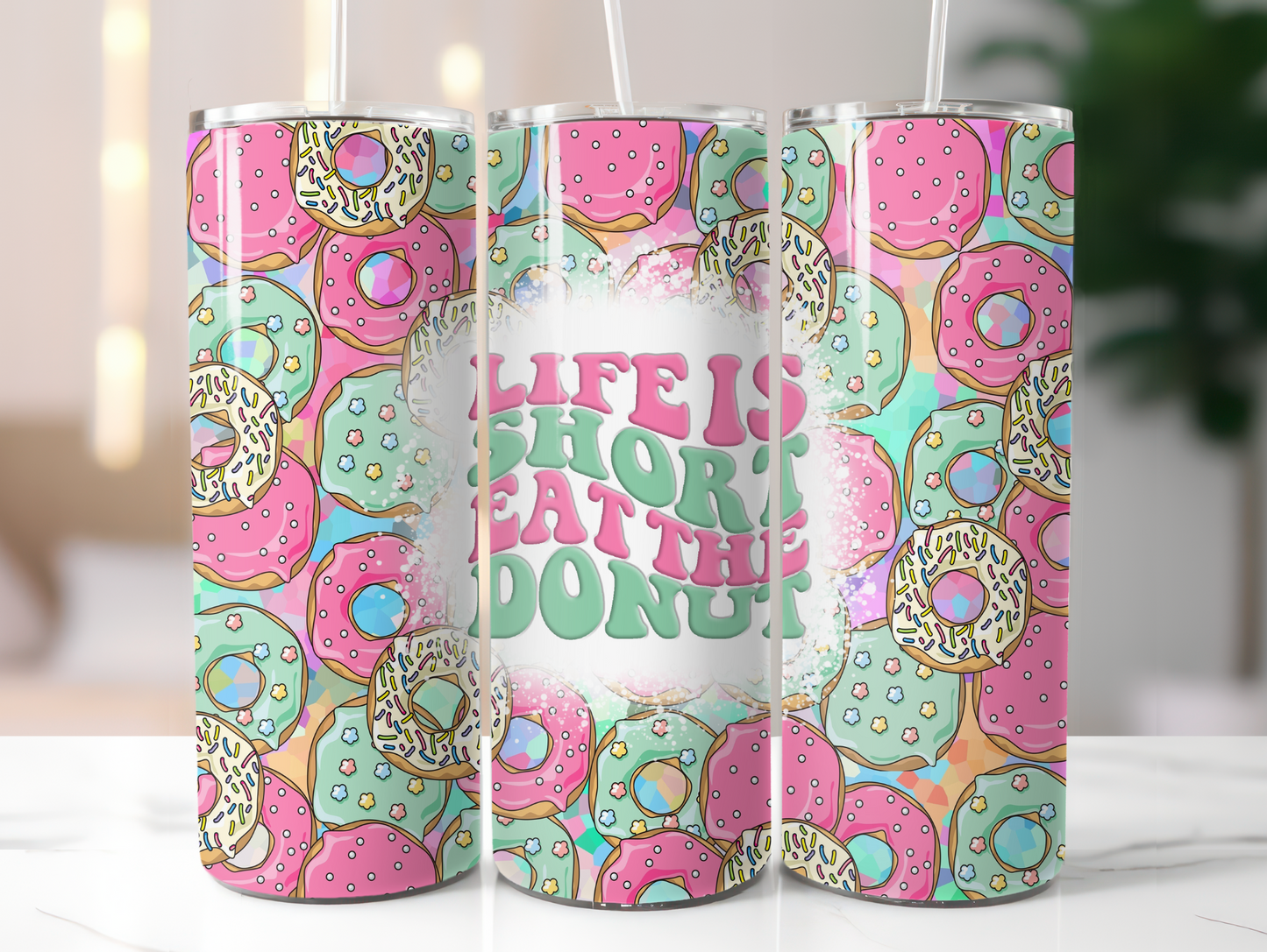 Life Is Short Eat The Donut 20oz Tumbler