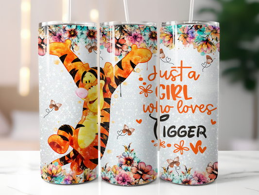 Just A Girl Who Loves Tigger 20oz Tumbler