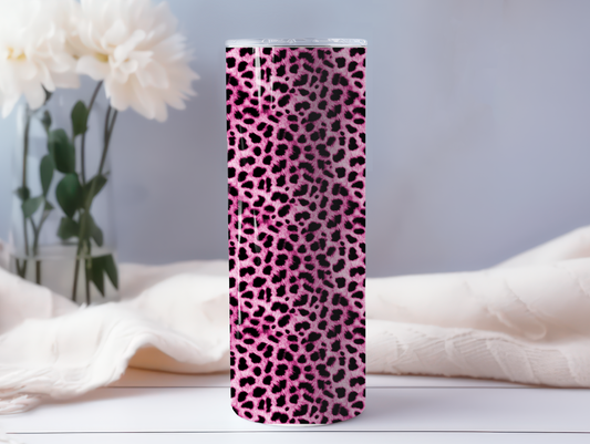 Pink & Black Leopard Print 20oz Tumbler