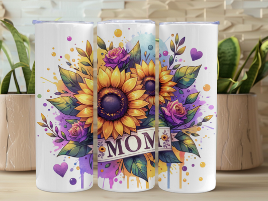 Purple Sunflower Mom 20oz Tumbler