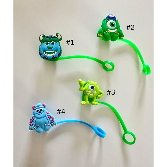Cute Monster Straw Toppers