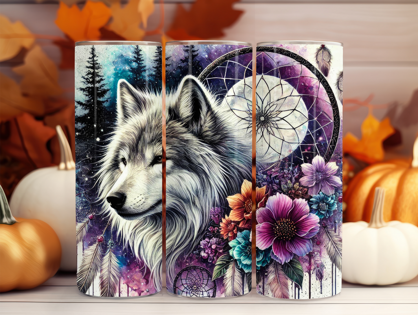 Wolf & Dream Catcher 20oz Tumbler