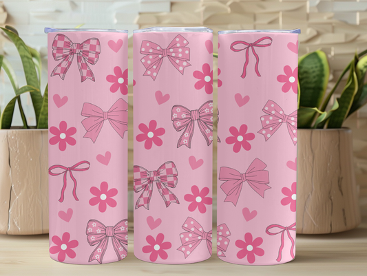 Pink Coquette Bows 20oz Tumbler