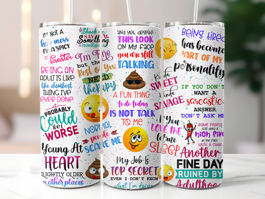 Funny Sayings 20oz Tumbler