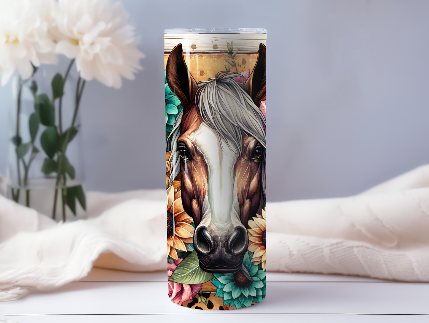 Horse & Sunflowers 20oz Tumbler