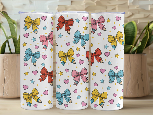 Pencil Bows 20oz Tumbler