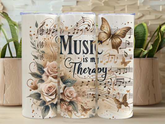 Music Is My Therapy 20oz Tumbler