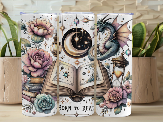 Dragon Born To Read 20oz Tumbler