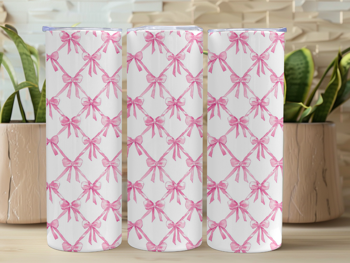 Pink Coquette Bow 20oz Tumbler