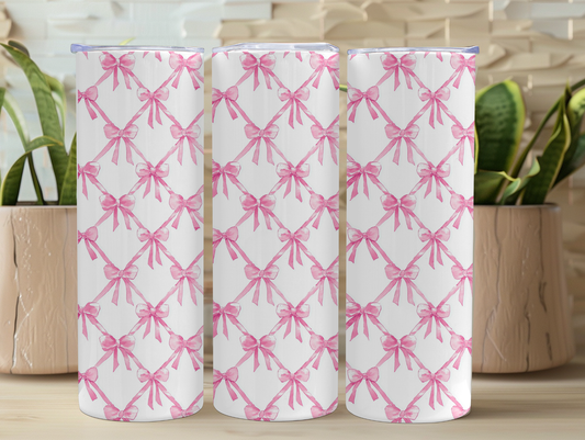 Pink Coquette Bow 20oz Tumbler