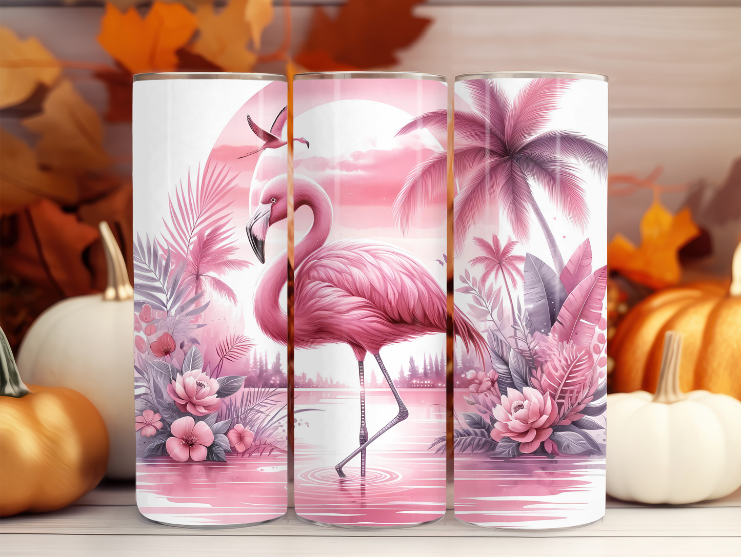 Tropical Pink Flamingo 20oz Tumbler