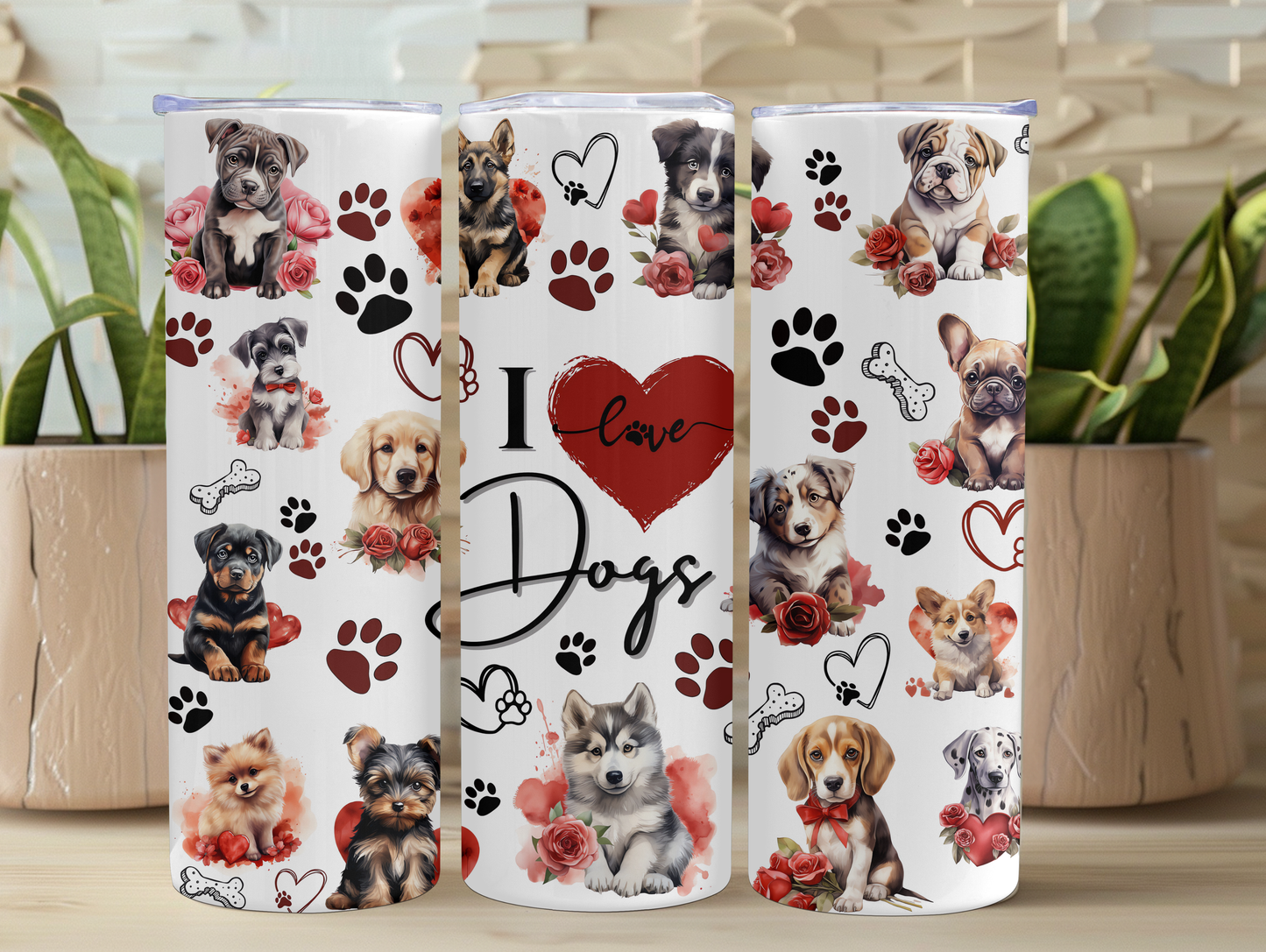 I Love Dogs 20oz Tumbler