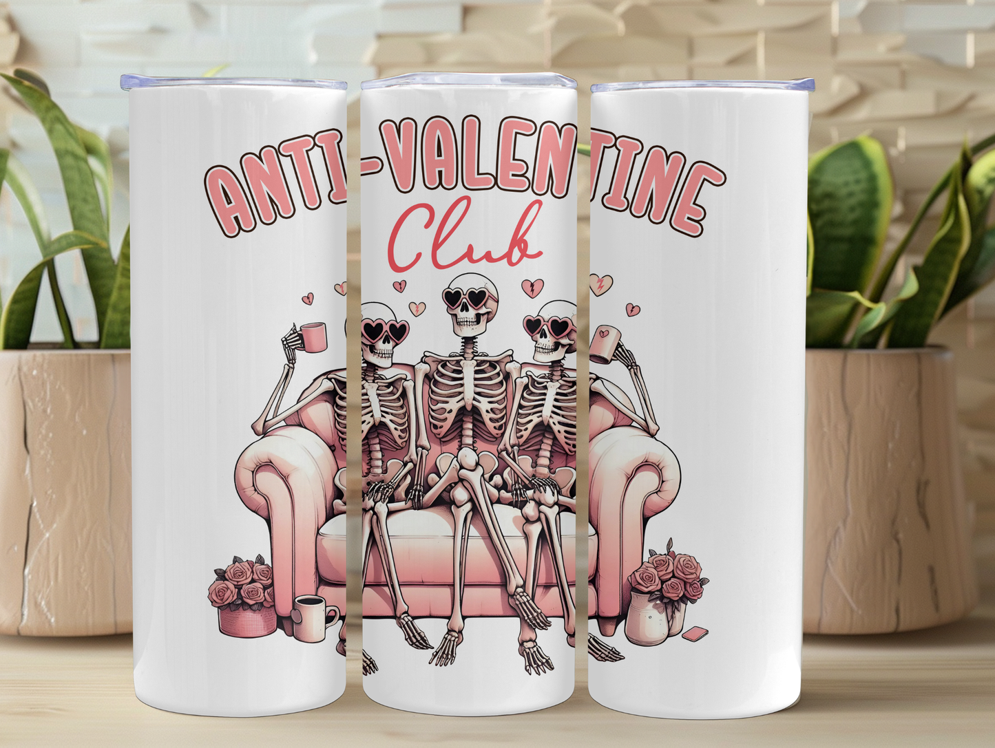 Anti Valentine Skeleton 20oz Tumbler