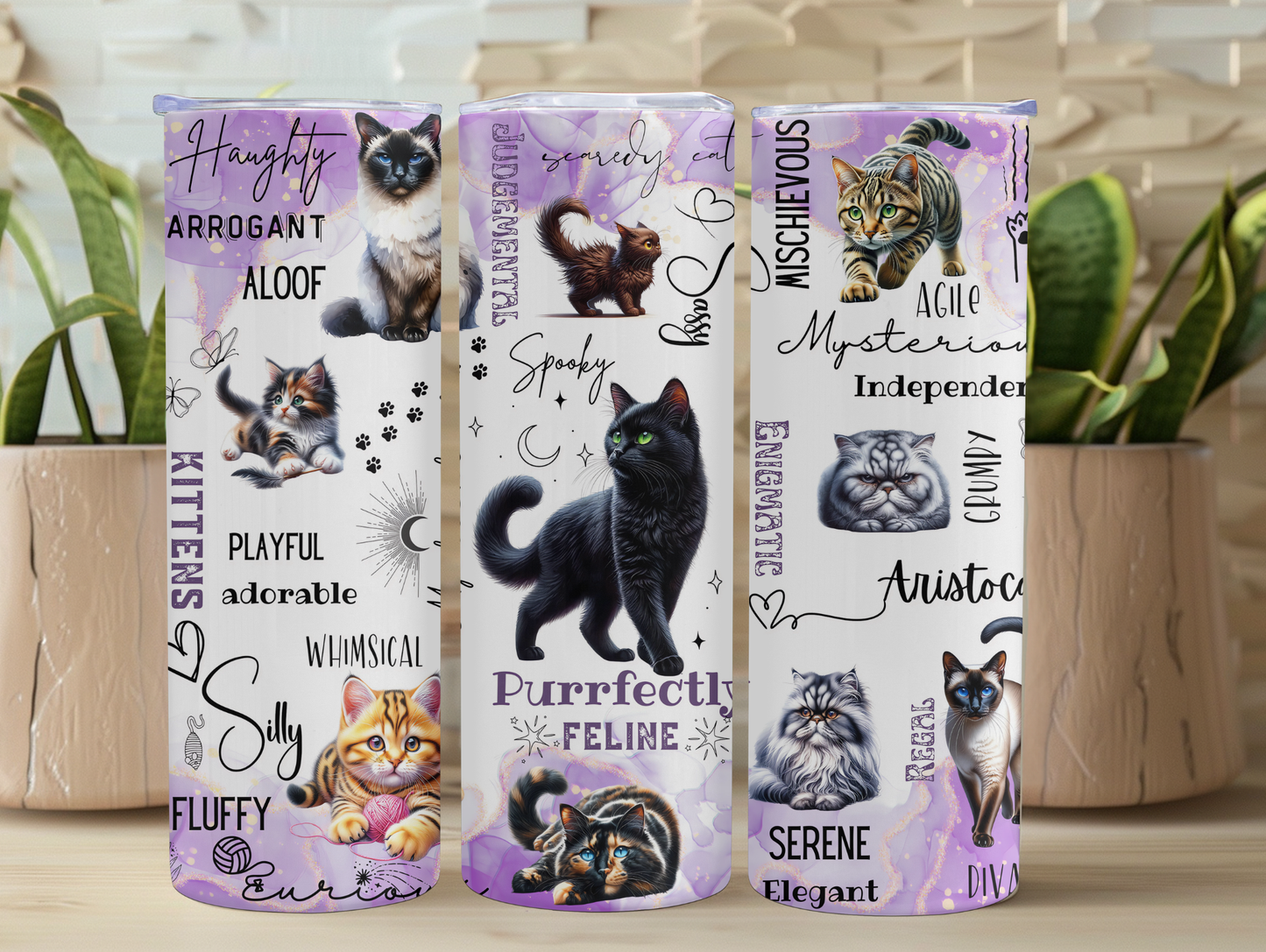 Purple Cat 20oz Tumbler