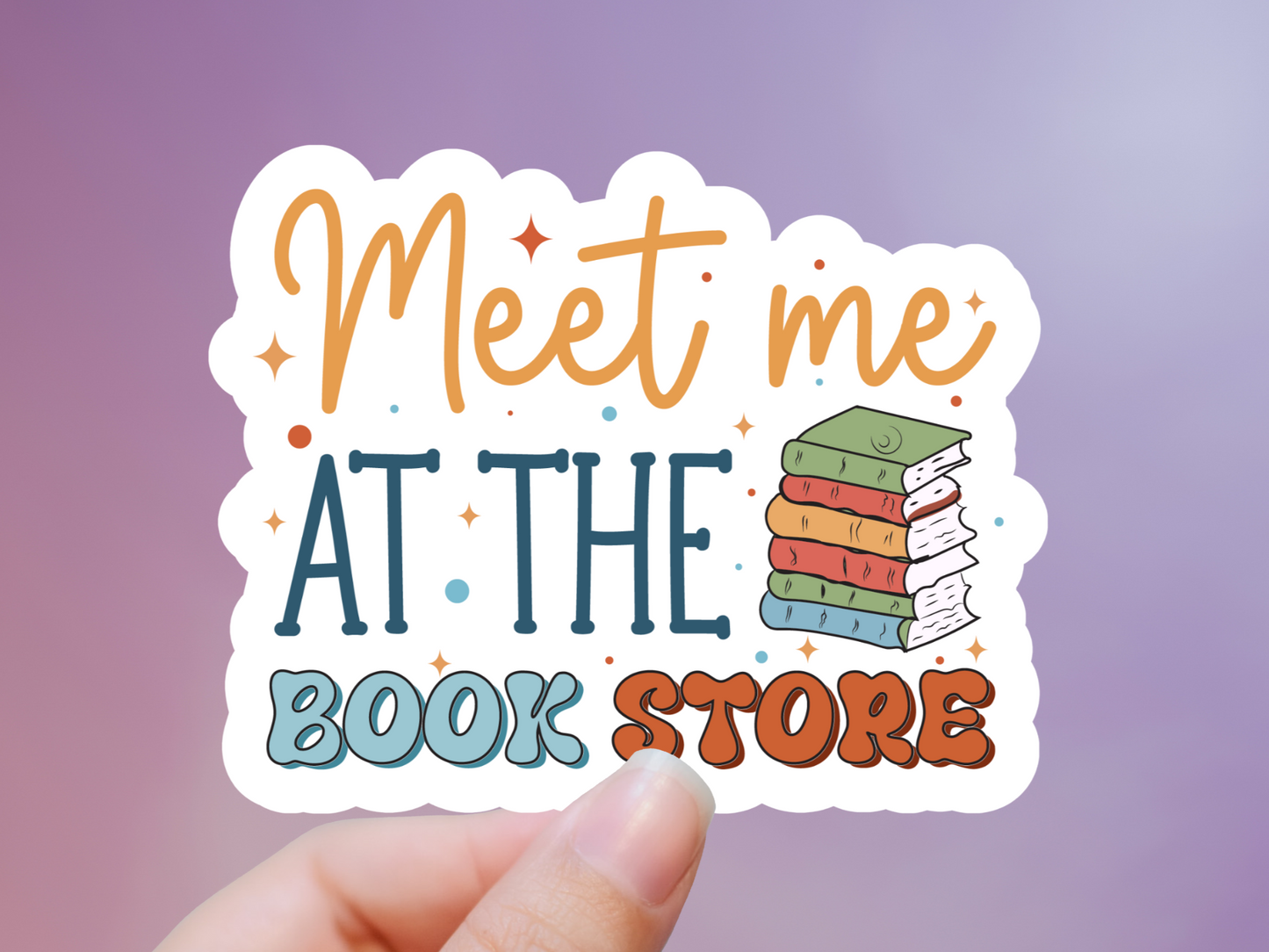 Retro Meet Me At The Book Store Sticker