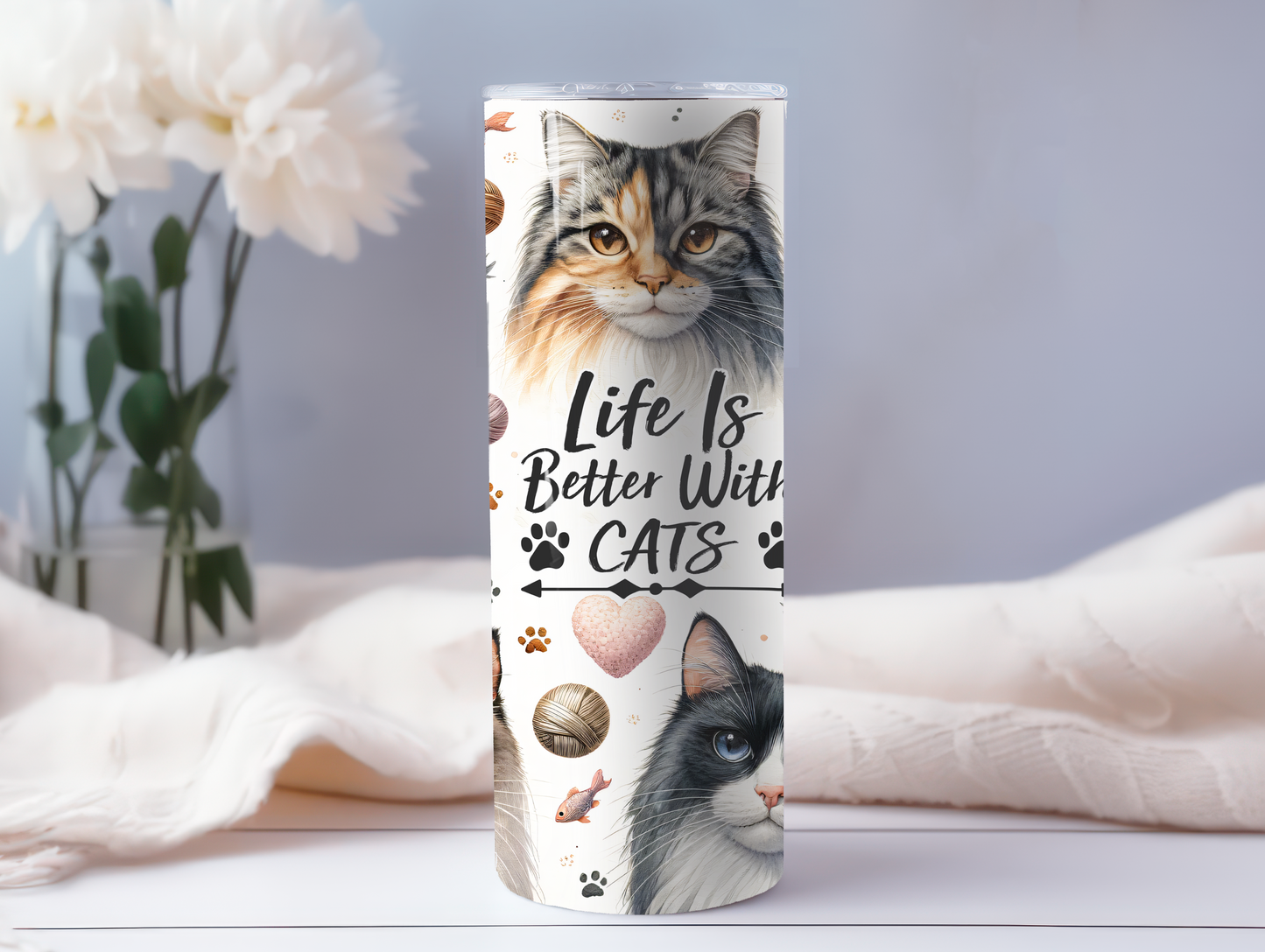 Life Is Better With Cats 20oz Tumbler