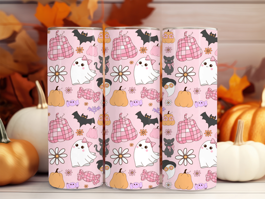 Cute Pink Retro Halloween 20oz Tumbler