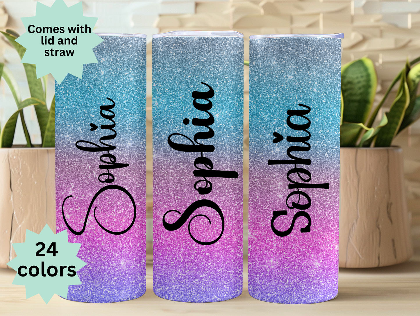 Glitter Personalized 20oz Tumbler