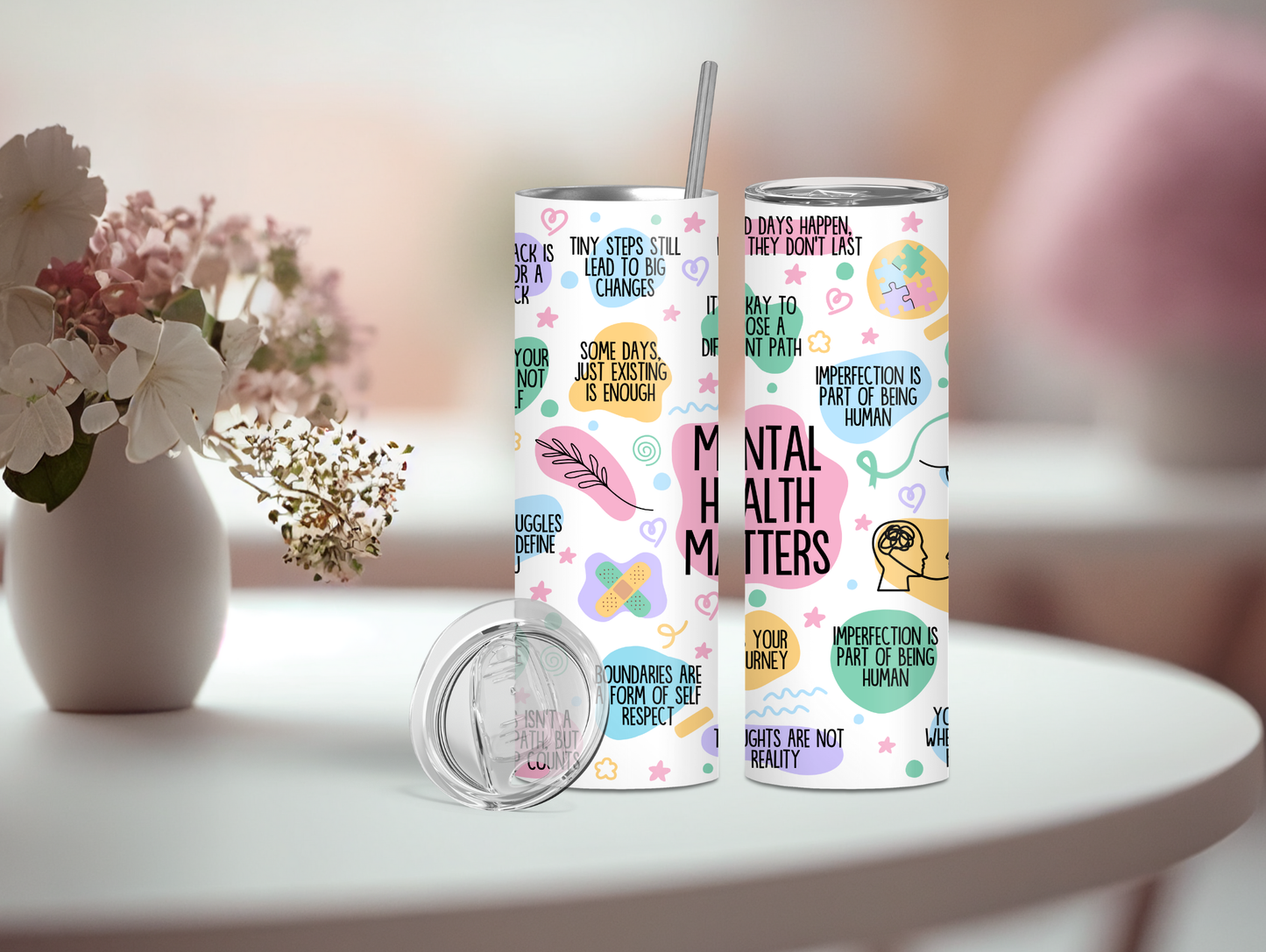 Mental Health Matters Affirmations 20oz Tumbler
