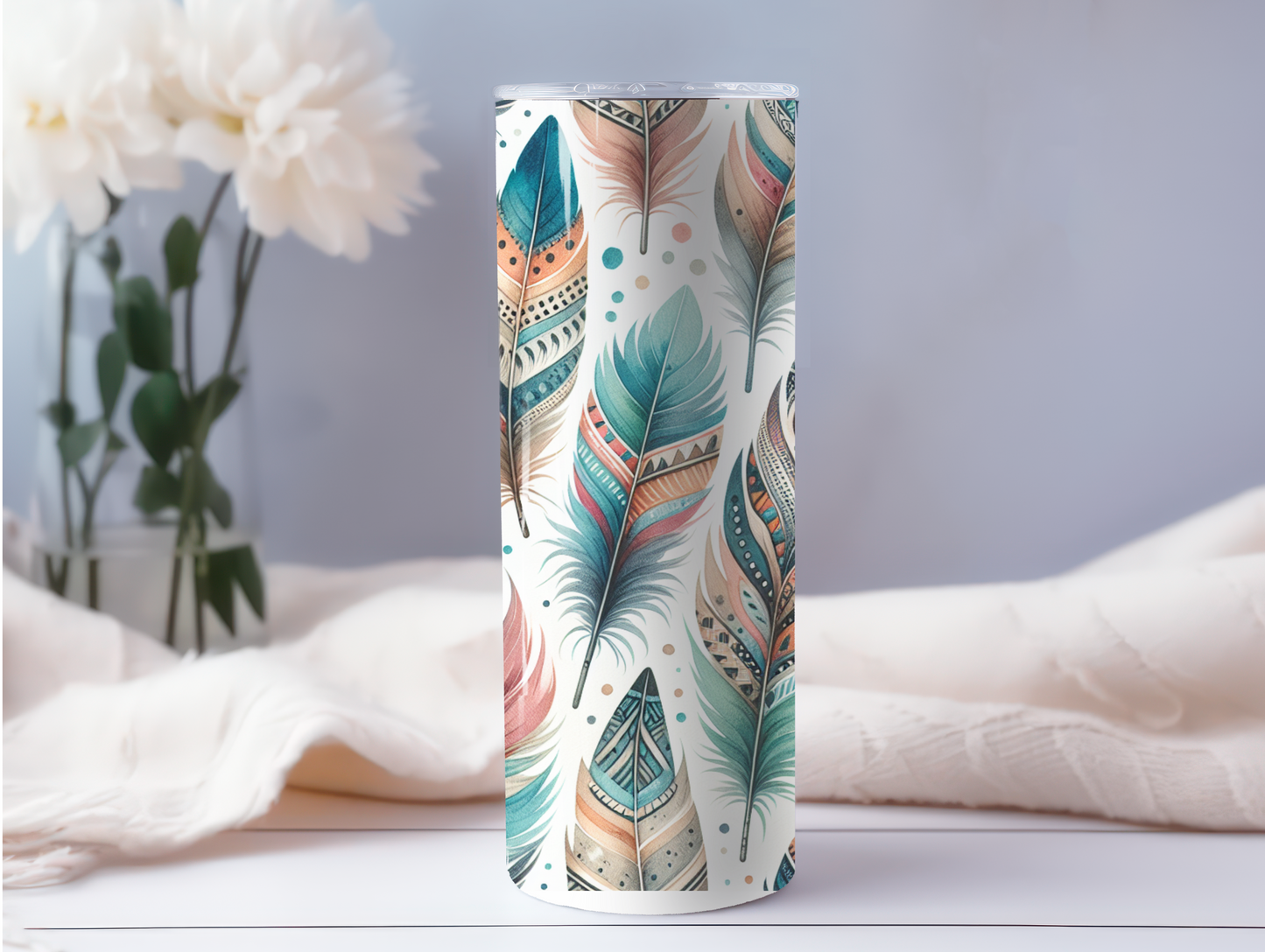 Boho Feathers 20oz Tumbler
