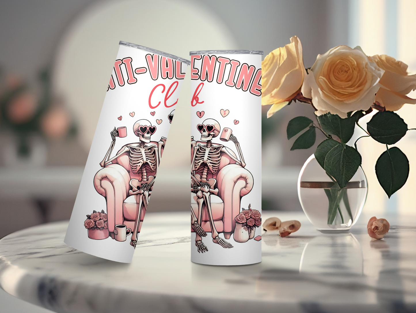 Anti Valentine Skeleton 20oz Tumbler