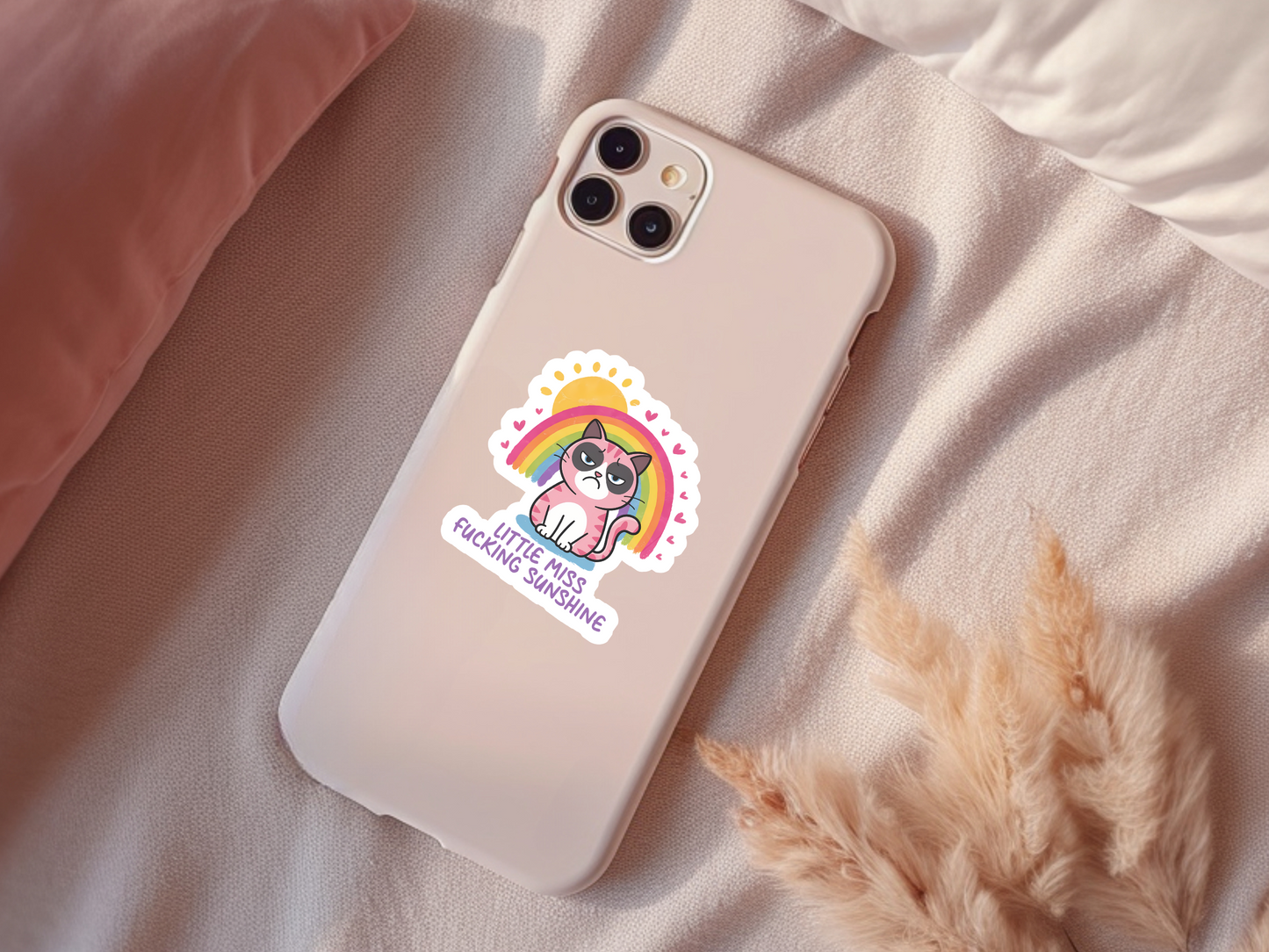 Little Miss Fu*king Sunshine Cat Sticker