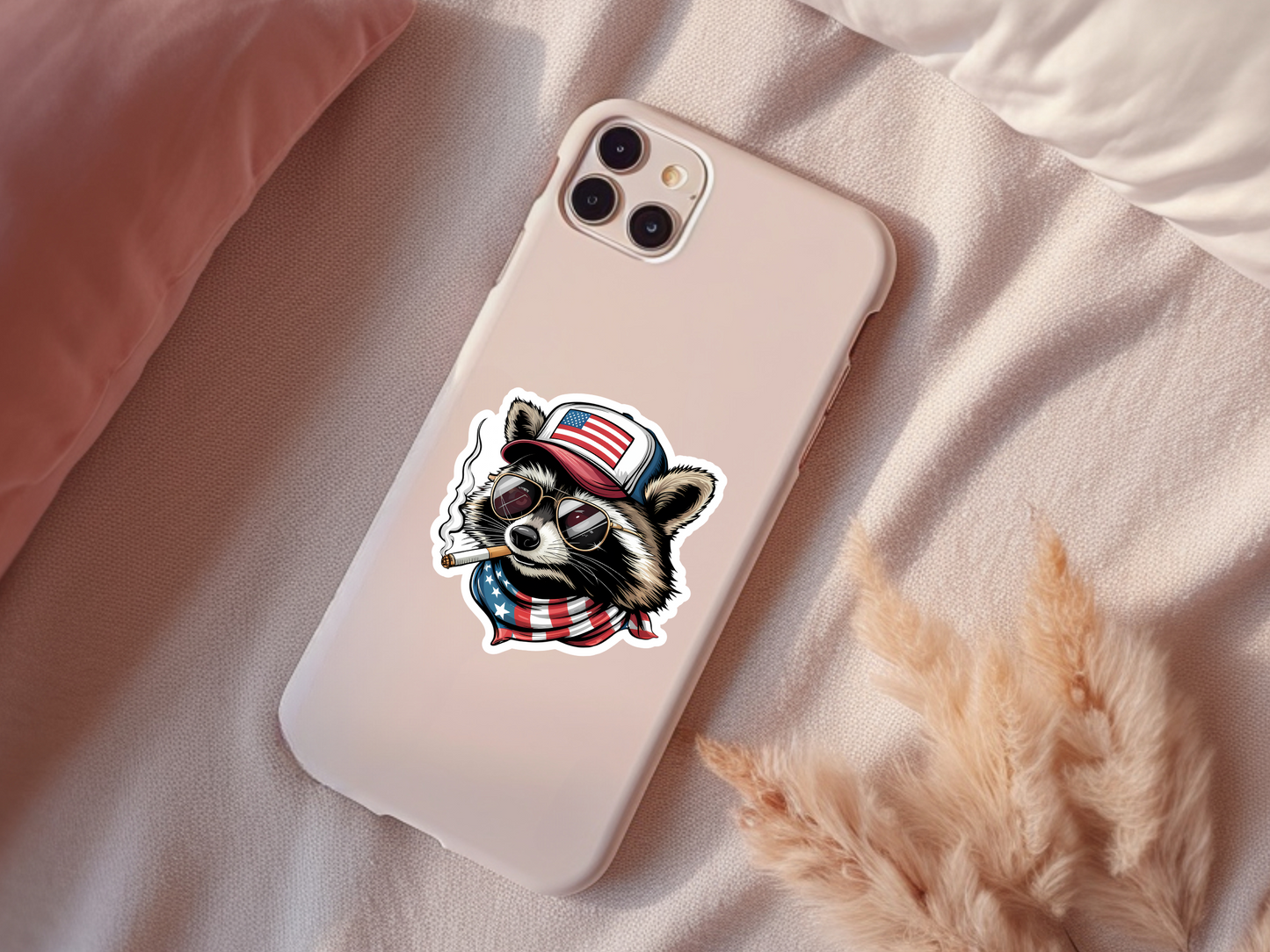 Patriotic Raccoon Sticker